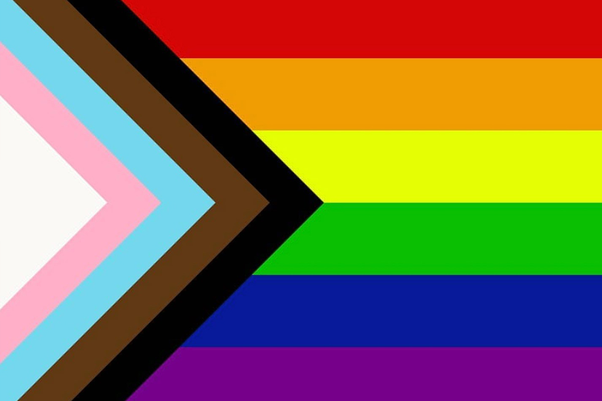 Pride Flagge Progress. Queer friendly